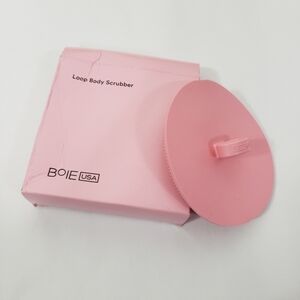 Boie USA Loop body Scrubber- pink silicone antimicrobial great for travel